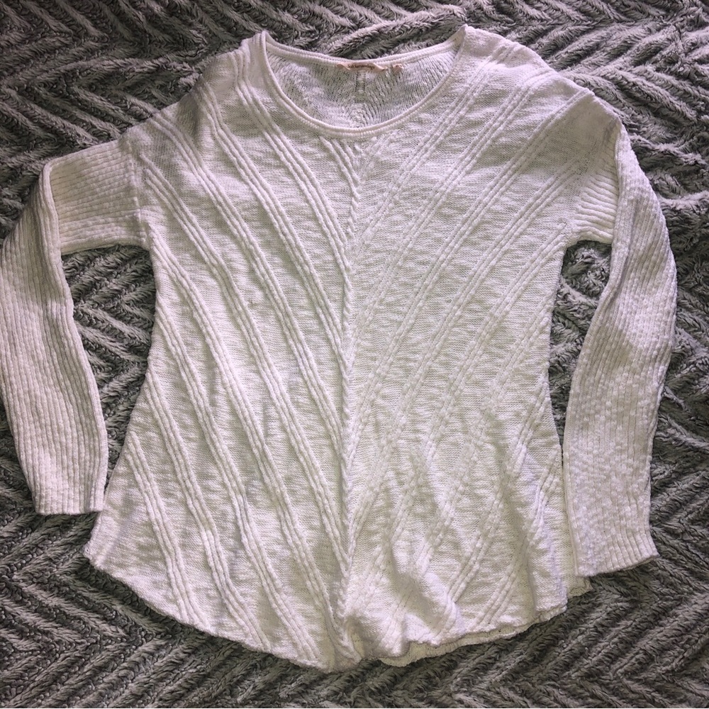 Soft surroundings white cotton sweater xL